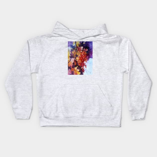 The big grape Kids Hoodie by Andreuccetti Art